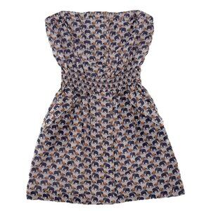 BCBGeneration Strapless Sundress Sz‎ Sm Elephant Print, Pockets Boho, Preppy